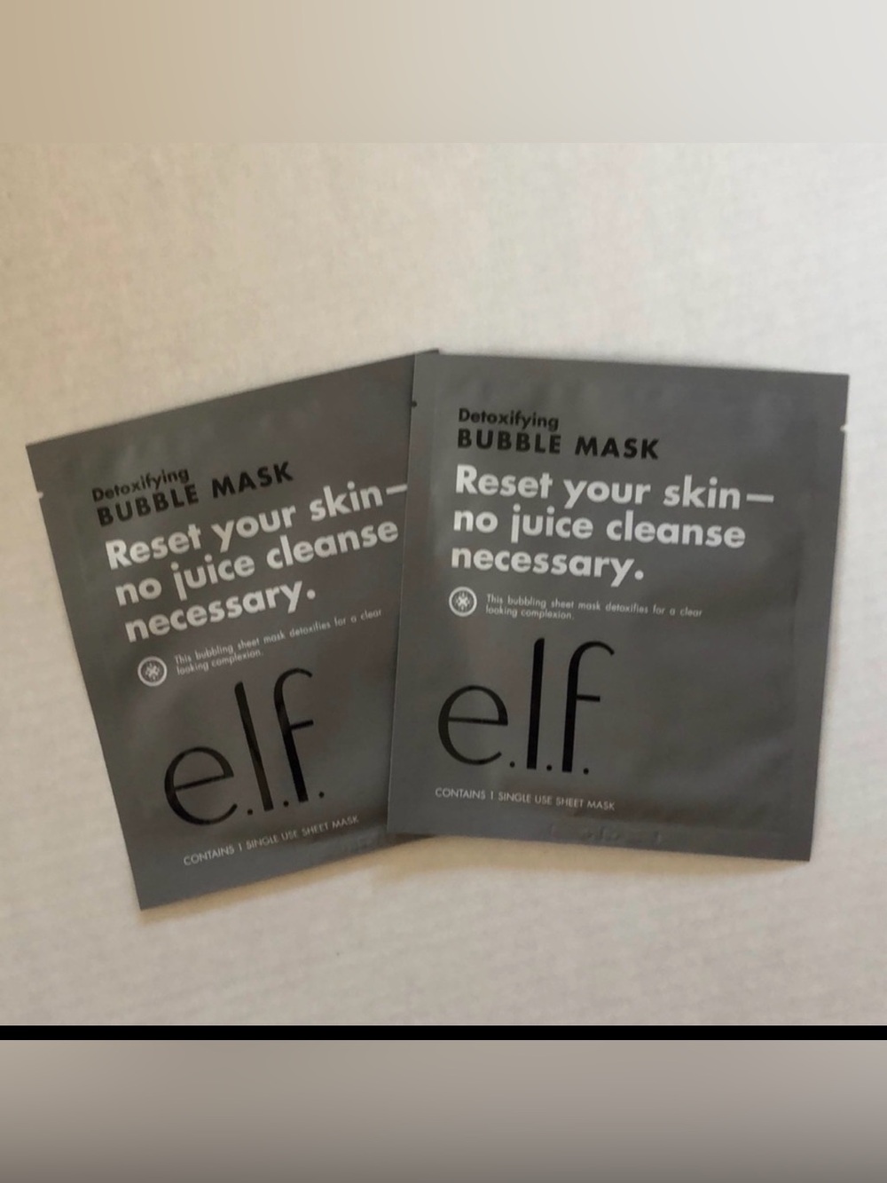 2 packs of e.l.f. Detoxifying Bubble Masks unisex